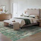GENIMO Washable Rug-6x9 Area Rugs Lightweight Low Pile Carpet with Rubber Backing, Modern Pet Friendly Decorative Rug for Living Room, Bedroom, Playroom, Sage Green