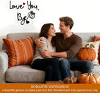 Love You Bye Wood Sign,Fall Decoration for Home&Halloween Decoration Fall Decor Autumn Wall Decor Wooden Pumpkin Sign forHallway Entryway Door,Porch,Fireplace Mantel Thanksgiving Farmhouse Living Room
