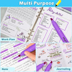 Duchong Highlighters, 30 Packs Purple Highlighter Bright Colors Bulk, Chisel Tip Dry-Quickly No Bleed Highlighter Markers for Adults Kids, Office Classroom Must Have, School Supplies for Teachers