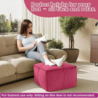 MeMoreCool Stuffed Round Pouf Ottoman Foot Rest, Floor Pouf Foot Stool with Soft Foam Chunk Filling, Small Round Ottoman Footstool Circle Footrest for Living Room