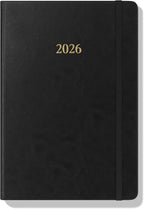 Wykeham's Executive 2026 Daily Journal Planner – US Public Holidays & Format – Customization Available (Black, 8.5"×5.5")
