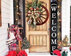 Tall Outdoor Welcome Sign - 6ft Black Rustic Modern Farmhouse Decor for Front Door & Porch