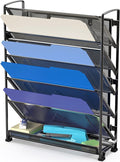 Simple Houseware 6-Tier Wall Mount Document Letter Tray Organizer, Black