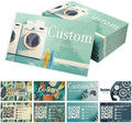 Custom Business Cards - Customizable Logo/Text/QR Code, 300gsm Matte Paper Front & Back Sides Printed, for Home Repair, Home Improvement, Laundry