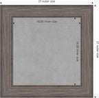 Amanti Art Grey Framed Magnetic Board 21x21 Small Vision Board for use with Magnets, 100% Metal Sheet to Display Items as Office Decor or for Home Organization in mudroom, Kitchen or Kids Room
