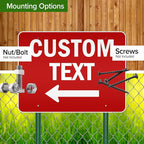 Custom Arrow,Custom Directional Sign, Left Arrow,36x48 Inches, Reflective, Rust Free DiBound, Fade Resistant, Made in USA by My Sign Center