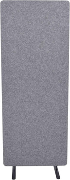 Stand Up Desk Store ReFocus Raw Freestanding Acoustic Desk Divider Privacy Panel to Reduce Noise and Visual Distractions (Castle Gray, 23.6" x 62")