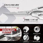 TIVOLI Kitchen Scissors Set Silver,Japanese Stainless Steel Kitchen Shears for Food, Heavy Duty Poultry Shears, Food Scissors for Meat,Chicken Bones and Turkey,Ideal Gift