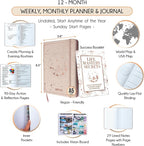 Life Mastery Planner - A 12 Month Journey to Crush Your Goals, Increase Productivity, Passion, Success & Happiness - Weekly & Monthly Life Planner, Habit-Tracker, Gratitude Journal & Organizer, A5