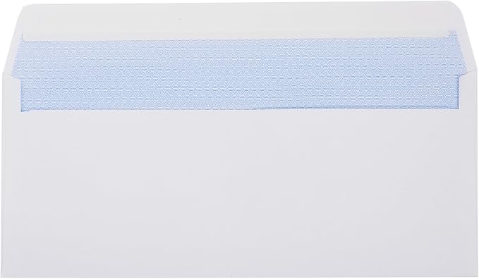 Office Deed 500#10 Envelopes SELF SEAL Business Envelope Single Window Design, Security Tint Pattern for Secure Mailing, Invoices, Statements & Legal Document, 4-1/8 x 9-1/2 Inches