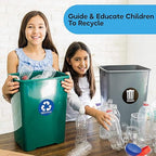 Recycle Stickers for Trash Bins - Perfect Recycling Sticker for Trash Can - 2 Pack - 5" x 5" Decal Logo - Ideal Label Sign for Home or Office Refuse Bin - Suitable for Indoor/Outdoor use