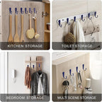 ZAYBOD 15-Pack Coat Hooks with 30 Screws | Heavy Duty Wall Mounted for Robe, Backpack & Keys | Entryway, Bathroom, Bedroom Hanging Hardware (Purple)