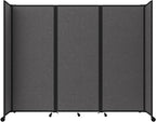 Versare Room Divider 360 Portable Wall Partition | Folding Panels | Large Freestanding Divider | Locking Wheels | Temporary Room Separator