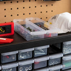 IRIS USA Plastic Storage Drawers, 26-Drawer, Stackable Teacher Toolbox, Small Parts Organizer Cabinet for Sticker Crayon Marker Bead Balloon Building Bricks Tool Hardware, Garage Storage Bins, Black