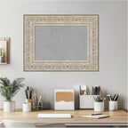 Amanti Art Silver Framed Magnetic Board 19x25 Small Vision Board for use with Magnets, 100% Metal Sheet to Display Items as Office Decor or for Home Organization in mudroom, Kitchen or Kids Room