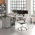 Bush Business Furniture Hustle 72W x 30D Computer Desk and Storage Cabinet with Drawers and Shelves in Platinum Gray, Modular Office Table for Home and Professional Workspace