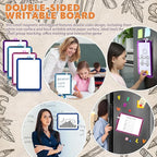 Outus 10 Pcs Dry Erase Mini White Boards Bulk 8.5 x 11'' Small Magnetic Whiteboard Double Sided Colored Writing Boards for Kids Students Locker Fridge(Clear Colorful)