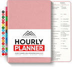 Hourly Planner & Appointment Book (8.5” x 11”) - Premium Hourly Planner with Daily Schedule & 30-Minute Time Slots for Better Time Management by PRODUCTIVITY STORE (A4, Pink)