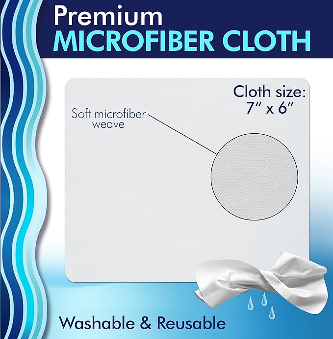 Clear View Portable Lens Cleaner Kit – Travel Size with Premium Cleaning Solution, Refillable Spray + Microfiber Cloth, Safe for All Lenses, Compact & On-the-Go