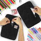 YOUSHARES Big Capacity Colored Pencil Case - 300 Slots large Pen Case Organizer with Multilayer Holder for Prismacolor Colored Pencils & Gel Pen (Black)