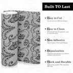 ALIUNI Drawer and Shelf Liner, Non-Slip Kitchen Cabinet Liners Non-Adhesive Thick Strong Grip Waterproof Washable Mats Protect Dresser Shelves Cupboard Bathroom Cabinets, Boho: Floral, 24 in X 10 FT