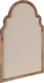 Kate and Laurel Hogan Farmhouse Framed Arch Fabric Pinboard, 24 x 36, Natural Rustic, Decorative Bulletin Board for Wall