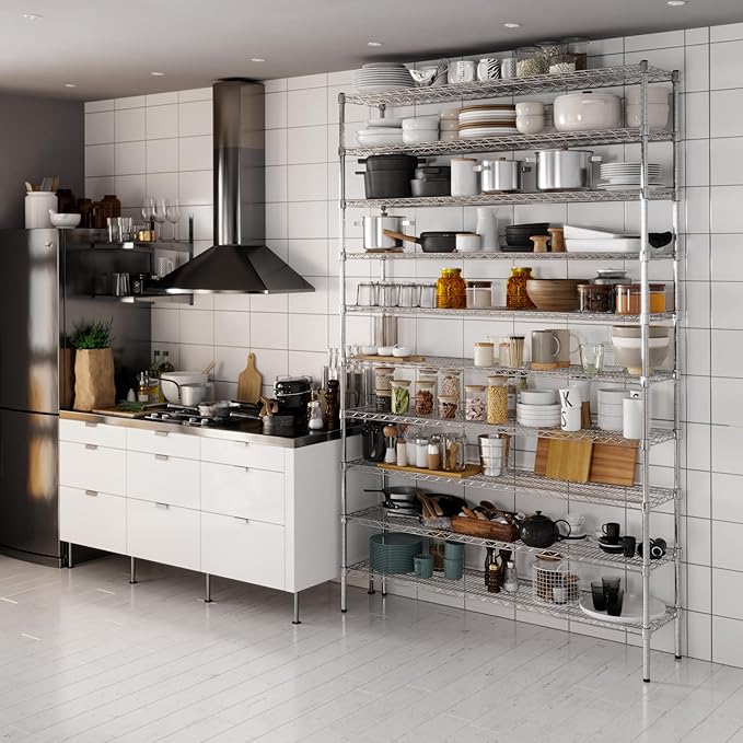 Regal Altair 14" Deep x 60" Wide x 96" Height Wire Shelving Kit | 10-Tier | NSF Commercial Storage Rack Unit