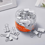 NEEWAY Binder Clips Assorted Sizes, White Binder Clips Set for Office and Home Use - Pack of 100