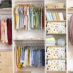 FUULOXE Storage Bin for Shelves Rectangle Closet Baskets Foldable Box with Handles Storage Bins, Storage Boxes for Home Office Car Dormroom