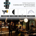 SMALLRIG Photography Light Stand 110"/9.2ft/280cm, Air-Cushioned Aluminum Photo Video Tripod Stand with 1/4" Screw for Softbox, Studio Light, Reflector and Ring Light, Max Load 8kg, RA-S280