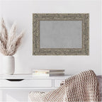 Amanti Art Silver Framed Magnetic Board 17x23 Small Vision Board for use with Magnets, 100% Metal Sheet to Display Items as Office Decor or for Home Organization in mudroom, Kitchen or Kids Room