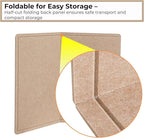 Foldable 72x 48 Inches Large Bulletin Board for Wall, Decorative Picture Display Felt Board with Self-Adhesive Tape for School, Home, Kitchen & Office Walls, Includes 30 Pins, Oatmeal