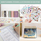 bloom daily planners HARDCOVER 2026 Planner (January to December) - A5 Task Goal Organizer - Monthly & Weekly Inspirational Agenda Book - 5.5" x 8.25" - Garden Party, Beige