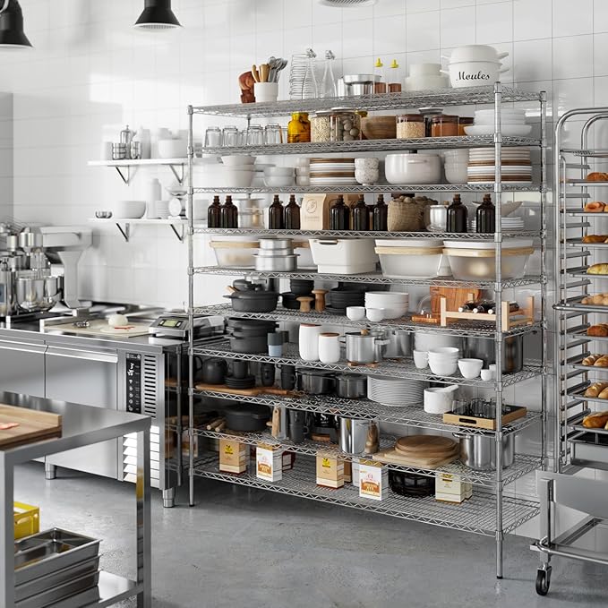 Regal Altair 21" Deep x 72" Wide x 86" Height Wire Shelving Kit | 10-Tier | NSF Commercial Storage Rack Unit