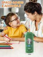 AFMAT Electric Pencil Sharpener, Fully Automatic Pencil Sharpener for Classroom, Robot Sharpeners for 7-11.5mm No.2/Jumbo/Colored Pencils, Auto in & Out, Rechargeable & Cordess, Hands-Free, PSX5,Green