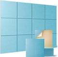 Sonicism 12 Pack Acoustic Wall Panels with Self-Adhesive, 12" X 12" X 0.4" Sound Proof Foam Panels, Decorative Soundproof Wall Panels, Sound Proof Absorbing Tiles for Home & Offices, Light Blue