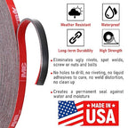 CANOPUS Double Sided Tape, 5952 Heavy Duty Mounting Tape, Strong Bond & Weatherproof Seal Strip for Automotive Mounting, Picture and Photo Frame, Poster, Craft, 0.375 in x 15 ft, Black, Made in USA