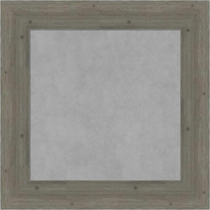 Amanti Art Grey Framed Magnetic Board 27x27 Medium Vision Board for use with Magnets, 100% Metal Sheet to Display Items as Office Decor or for Home Organization in mudroom, Kitchen or Kids Room