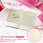Mimorou 100 Pcs Journals Notebooks Bulk - Kraft Softcover A5 Small Notebooks 5.5 Inch x 8.3 Inch Notepads with 60 Page 30 Sheet for Writing Sketch Travel Office Supplies(Pink,Lined)