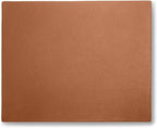 Leatherology Cognac Classic Desk Pad – Full-Grain Leather Office Mat with Lift-Up Side Rails, Smooth Writing Surface | Protective Desk or Conference Table Pad for Laptop & Notes