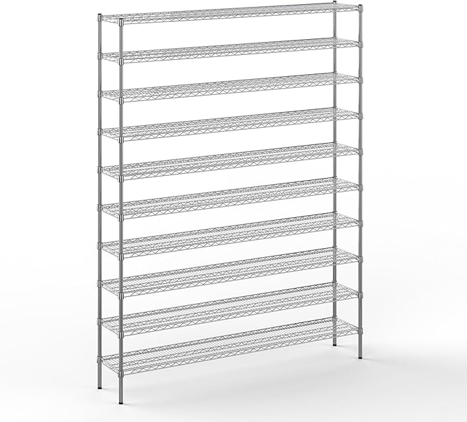 Regal Altair 14" Deep x 72" Wide x 96" Height Wire Shelving Kit | 10-Tier | NSF Commercial Storage Rack Unit