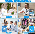 EHWINE 6 Pack Acrylic Sign Holders - 5 x 7, Double-Sided Stand Up Table Top Sign Holders, Clear Acrylic Picture Frame Menu Flyer Paper Display Stand for Office Business Store Wedding Party