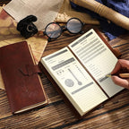 Eaasty 2 Pcs Leather Hunting Log Book Elk Hunting Journal Notebook for Men Designed for Huntsman to Record Hunt Details for Dad Husband Father's Day Birthday Gift, 96 Pages(Tan, Reddish Brown)