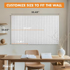 Cork Board Tiles for Wall with Push Pins, Removable 36" x 24" Slat Bulletin Board Sets, Adhesive Pin Board | Magrowill 6 Packs Felt Panels for Office Home Classroom Dorm Interior Wall Decor, Silver