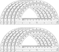 Hoiny 10 Pack Clear Protractor, 6 Inch Plastic Protractors, 180 Degrees Accurate Math Geometry Tools for School, Office, Classroom (Clear)