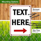 Custom Arrow,Custom Directional Sign, Right Arrow, 7x10 Inches, Rust Free .040 Aluminum, Fade Resistant, Made in USA by My Sign Center