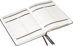 Amazon Basics Daily Planner and Journal, Hard Cover, 5.8" x 8.25", Black