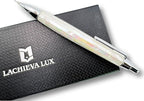 LACHIEVA LUX Mother of Pearl Mechanical Pencil 0.7mm, Elegant Metal Pencil for Drawing and Sketching, Includes 12 Lead Refills