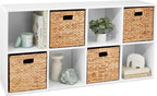 Best Choice Products 8-Cube Storage Organizer, 13.5in Shelf Opening, Bookcase, Display Shelf, Customizable w/ 2 Removable Back Panels – White