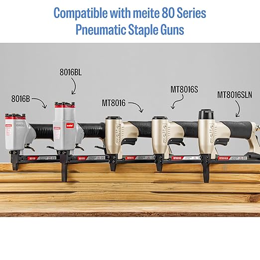 meite 21 Gauge 1/2-inch Crown Upholstery Staples, 304 Stainless Steel with 1/2-inch Leg Length, Heavy Duty Staples for Staple Gun MT8016 (10,000 Counts)